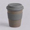 Стакан с силиконовой крышкой "Cafe", серый Стакан с силиконовой крышкой "Cafe", серый