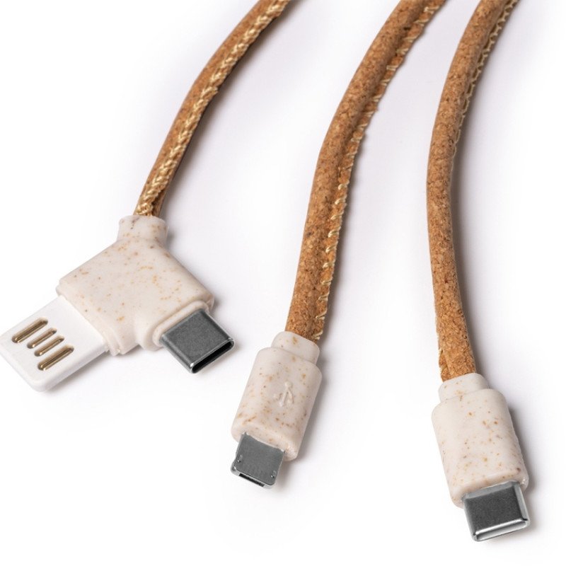 Зарядный кабель 5-в-1 "Sevek", натуральный