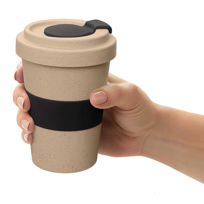 Стакан из пшеничного волокна «Flava», черный