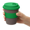 Стакан с силиконовой крышкой "Cafe", зеленый
