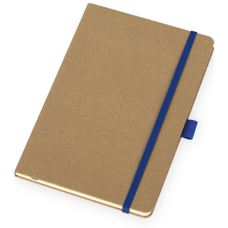 Блокнот "Sevilia Hard", твердая обложка из крафта A5, 80 листов, крафтовый/синий