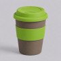 Стакан с силиконовой крышкой "Cafe", зеленое яблоко