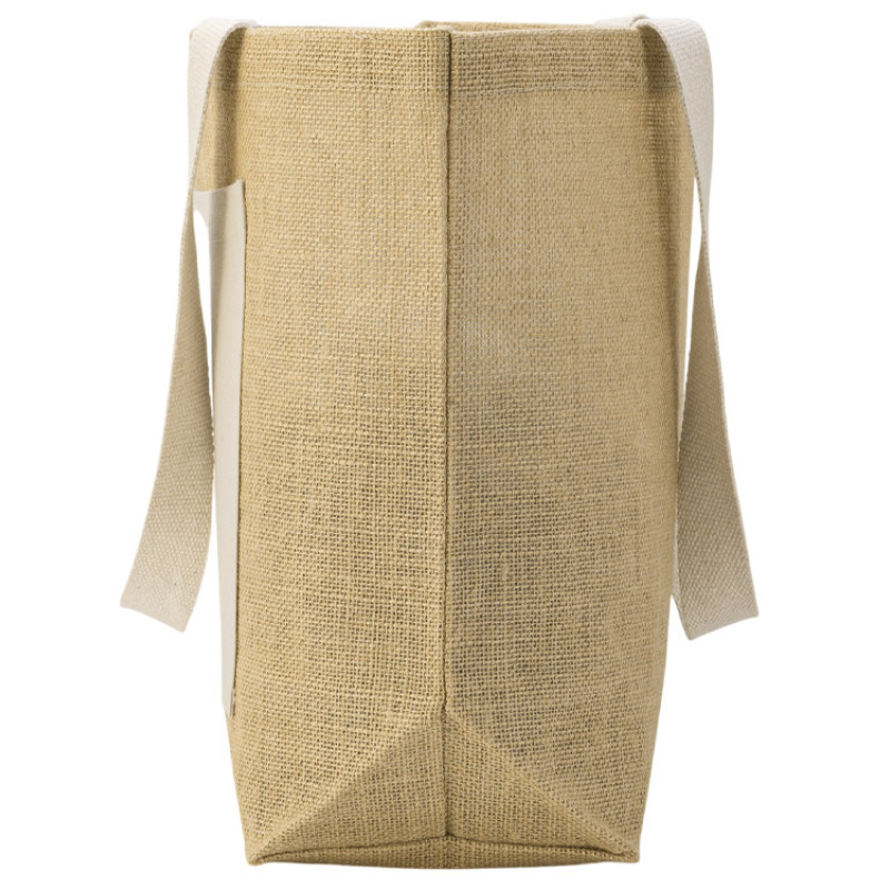 Сумка Jute джутовая с широким дном, натуральный