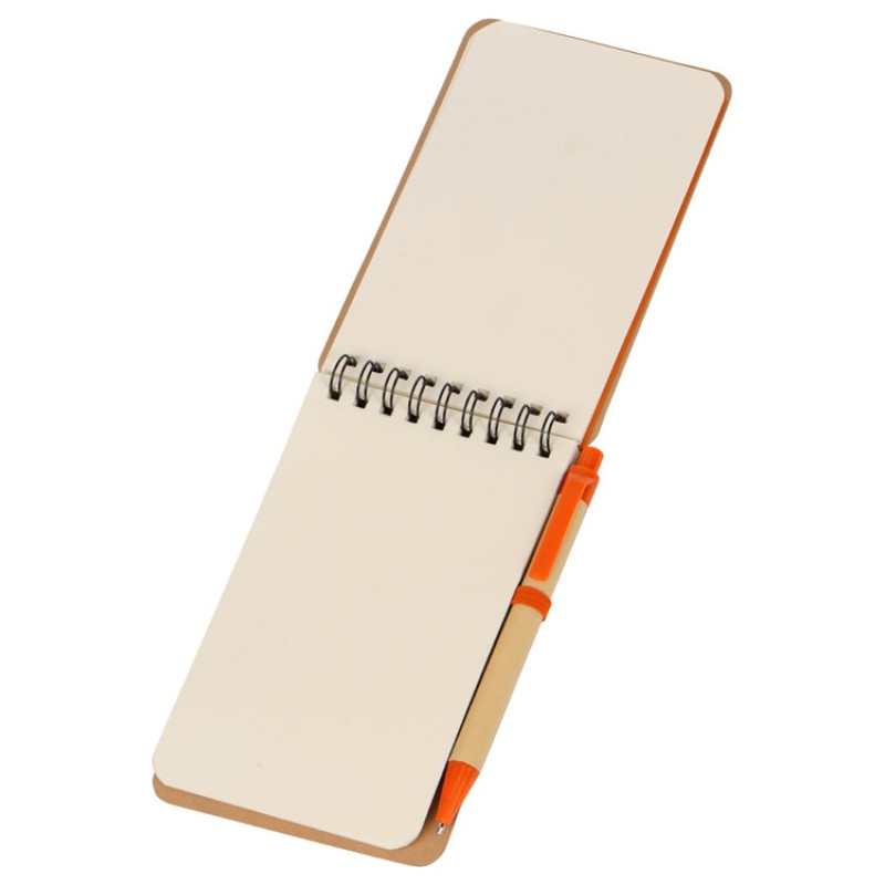 Набор канцелярский с блокнотом и ручкой "Masai", 70 л. нелинованных, оранжевый