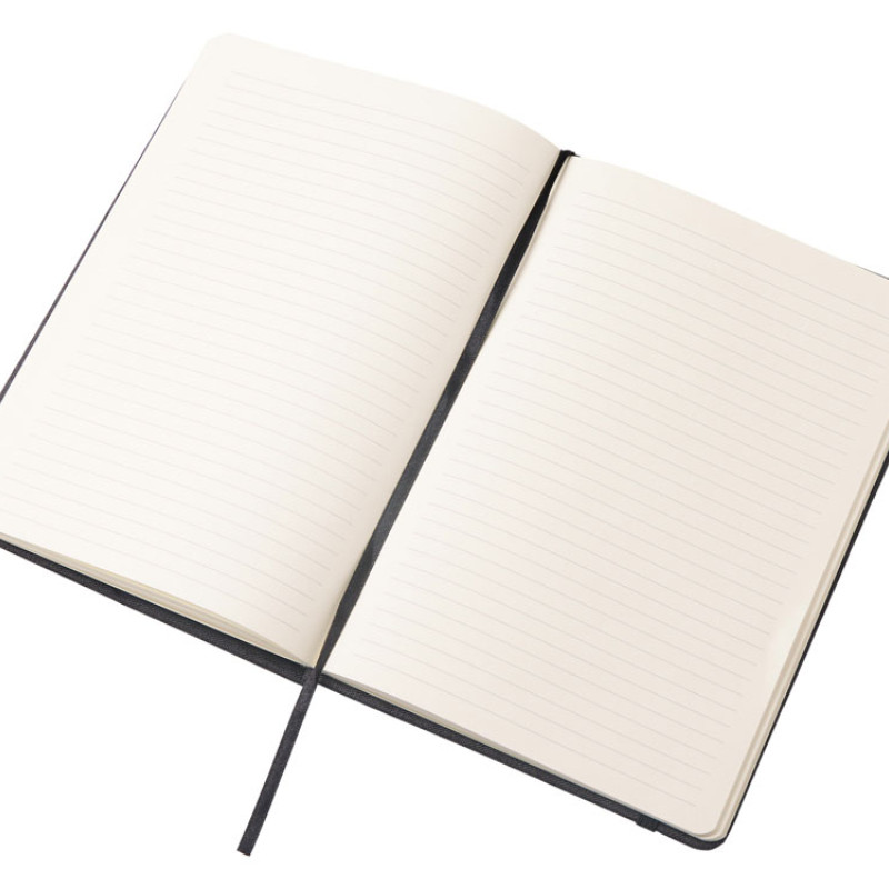 Набор блокнот А5 с магнитным держателем для ручки и подставкой для телефона и металлической шариковой ручкой "NotaBene", черный