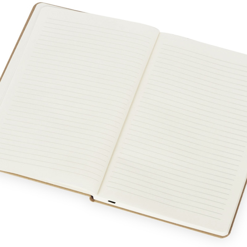 Блокнот "Sevilia Hard", твердая обложка из крафта A5, 80 листов, крафтовый/черный