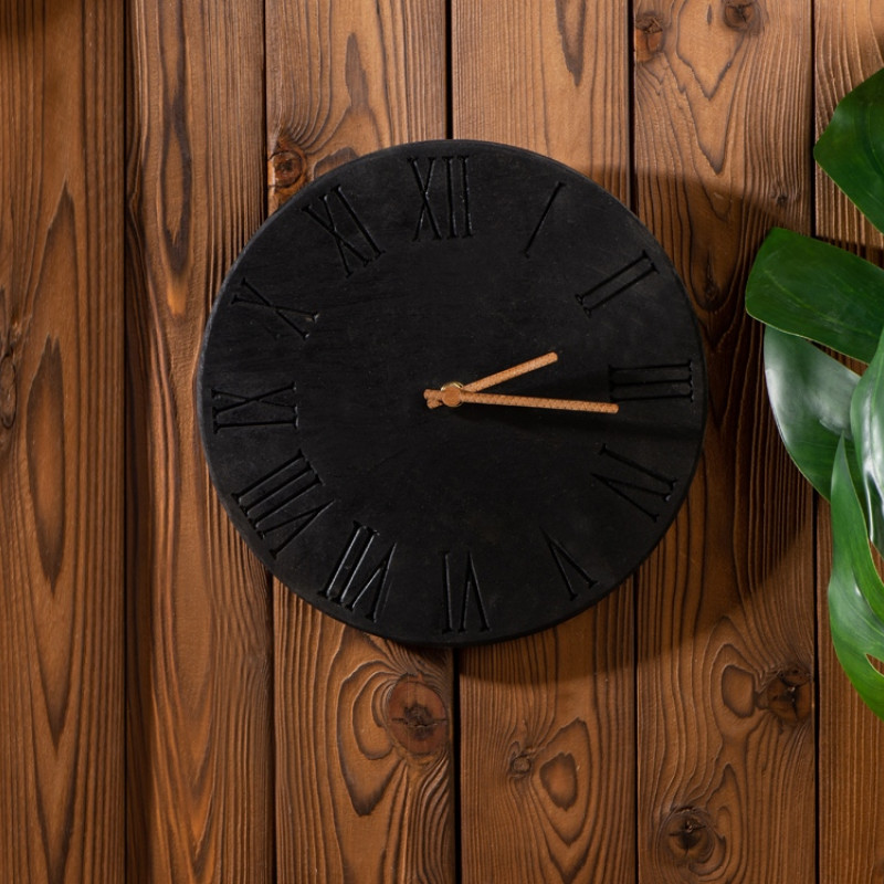 Часы деревянные "Magnus", 28 см, черный