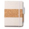 Набор блокнот с ручкой из пробки и хлопка "Beret", natural