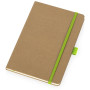 Блокнот "Sevilia Hard", твердая обложка из крафта A5, 80 листов, крафтовый/зеленое яблоко