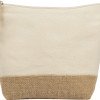 Косметичка "Jute" из хлопка и джута, натуральный