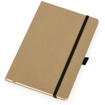 Блокнот "Sevilia Hard", твердая обложка из крафта A5, 80 листов, крафтовый/черный