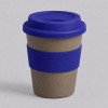 Стакан с силиконовой крышкой "Cafe", темно-синий Стакан с силиконовой крышкой "Cafe", темно-синий