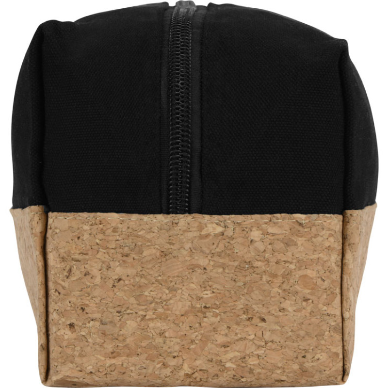 Несессер Corky хлопковый с пробковой вставкой, черный