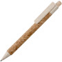 Ручка из пробки и переработанной пшеницы шариковая "Mira", пробка/бежевый