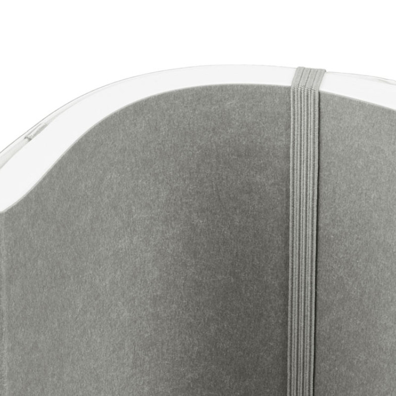 Блокнот из моющегося крафта и каменной бумаги А5 "Fleekstone", гибкая обложка, серый (Р)