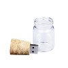 Флешнакопитель в виде пробки в бутылочке (Bottle.8.W, I= 8 Гб, Деревянный корпус, стеклянные вставки. Без перс.)