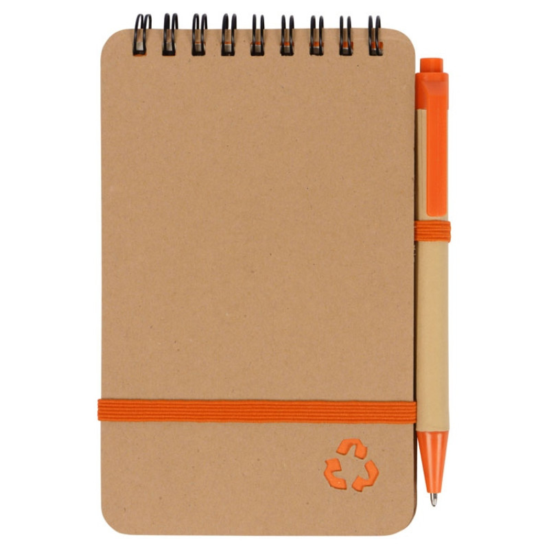 Набор канцелярский с блокнотом и ручкой "Masai", 70 л. нелинованных, оранжевый