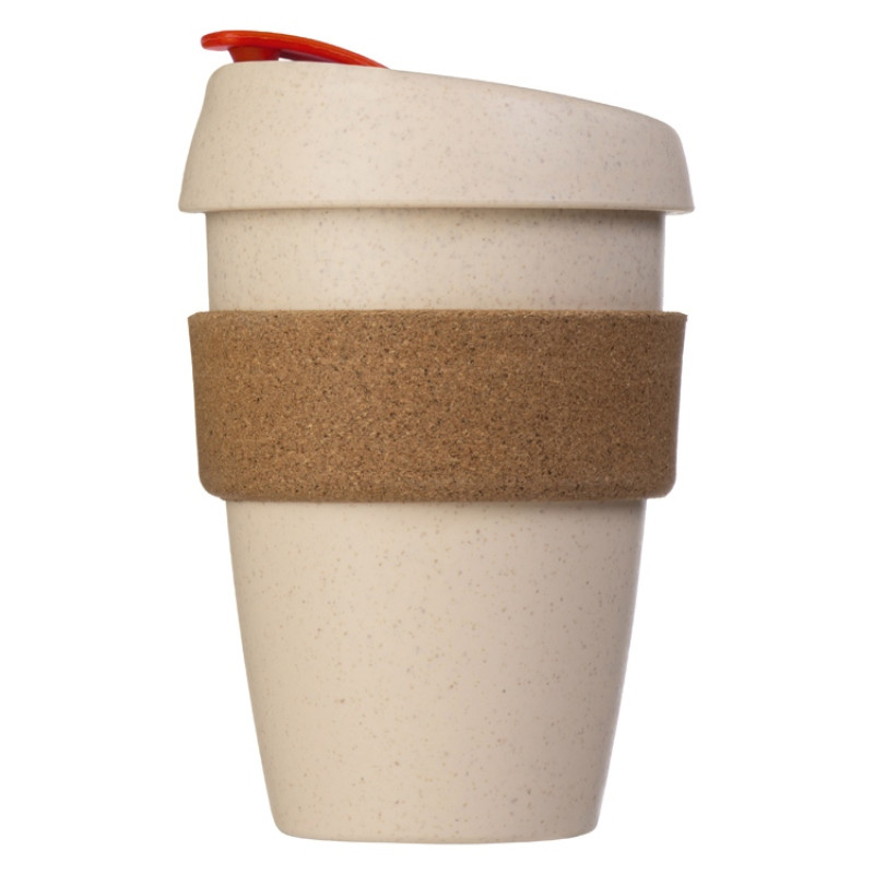 Стакан из пшеничного волокна с двойными стенками "Pino", красный