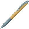 Ручка из бамбука и переработанной пшеницы шариковая "Nara", бамбук/синий