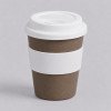 Стакан с силиконовой крышкой "Cafe", белый Стакан с силиконовой крышкой "Cafe", белый