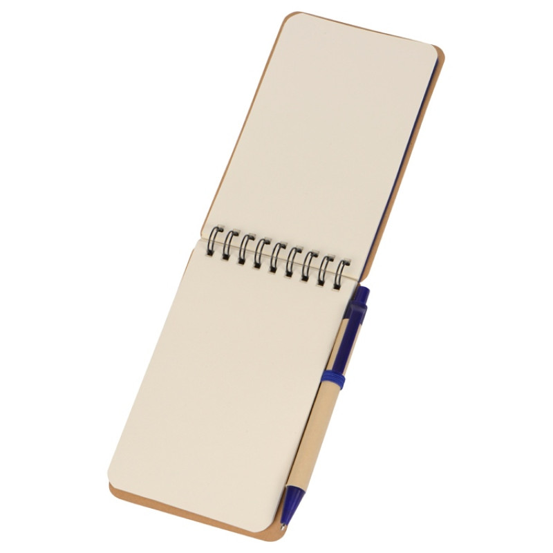 Набор канцелярский с блокнотом и ручкой "Masai", 70 л. нелинованных, синий