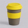 Стакан с силиконовой крышкой "Cafe", желтый Стакан с силиконовой крышкой "Cafe", желтый