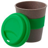 Стакан с силиконовой крышкой "Cafe", зеленый