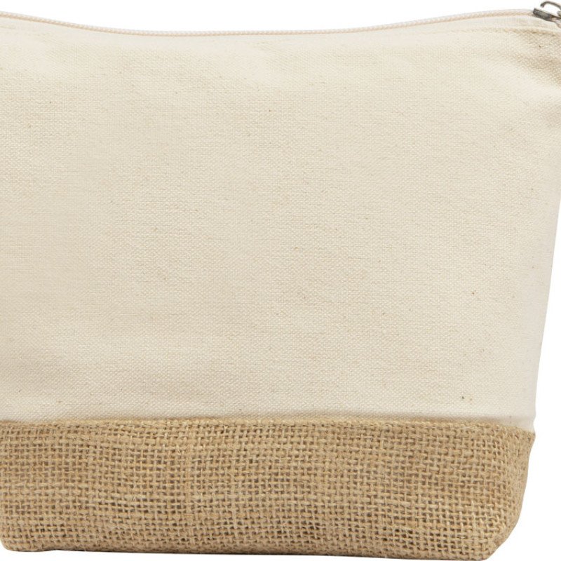 Косметичка "Jute" из хлопка и джута, натуральный
