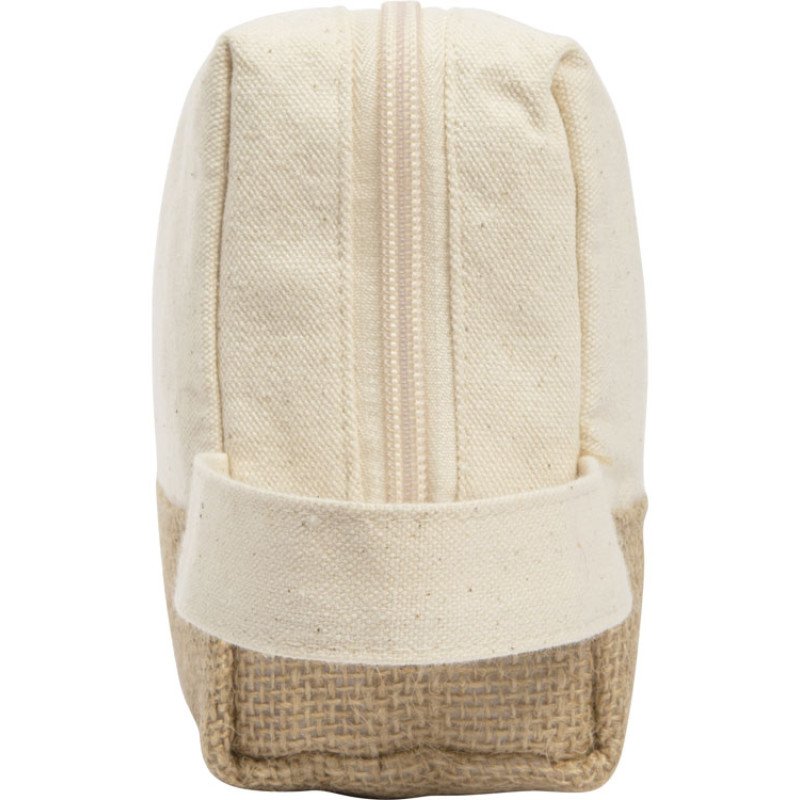 Косметичка "Jute" с ручкой из хлопка и джута, натуральный