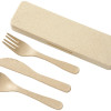 Набор столовых приборов Bamberg из бамбукового волокна, бежевый