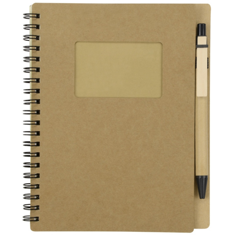 Блокнот "Дейзи" с ручкой, крафт/черный