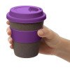 Стакан с силиконовой крышкой "Cafe", фиолетовый