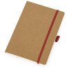 Блокнот "Sevilia Soft", гибкая обложка из крафта A5, 80 листов, крафтовый/красный Блокнот "Sevilia Soft", гибкая обложка из крафта A5, 80 листов, крафтовый/красный