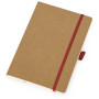 Блокнот "Sevilia Soft", гибкая обложка из крафта A5, 80 листов, крафтовый/красный
