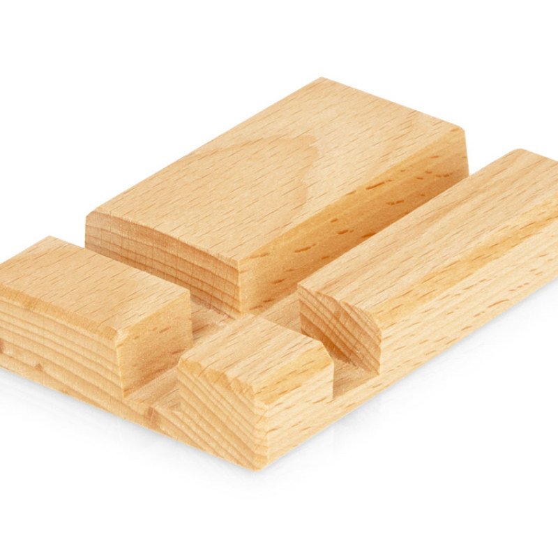 Подставка для телефона и планшета деревянная из массива бука №2 "флагман"