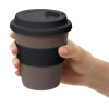 Стакан с силиконовой крышкой "Cafe", черный