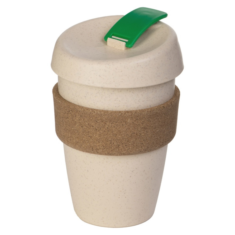 Стакан из пшеничного волокна с двойными стенками "Pino", зеленый