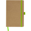 Блокнот "Sevilia Hard", твердая обложка из крафта A5, 80 листов, крафтовый/зеленое яблоко
