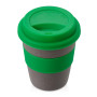 Стакан с силиконовой крышкой "Cafe", зеленый