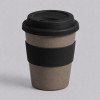 Стакан с силиконовой крышкой "Cafe", черный Стакан с силиконовой крышкой "Cafe", черный