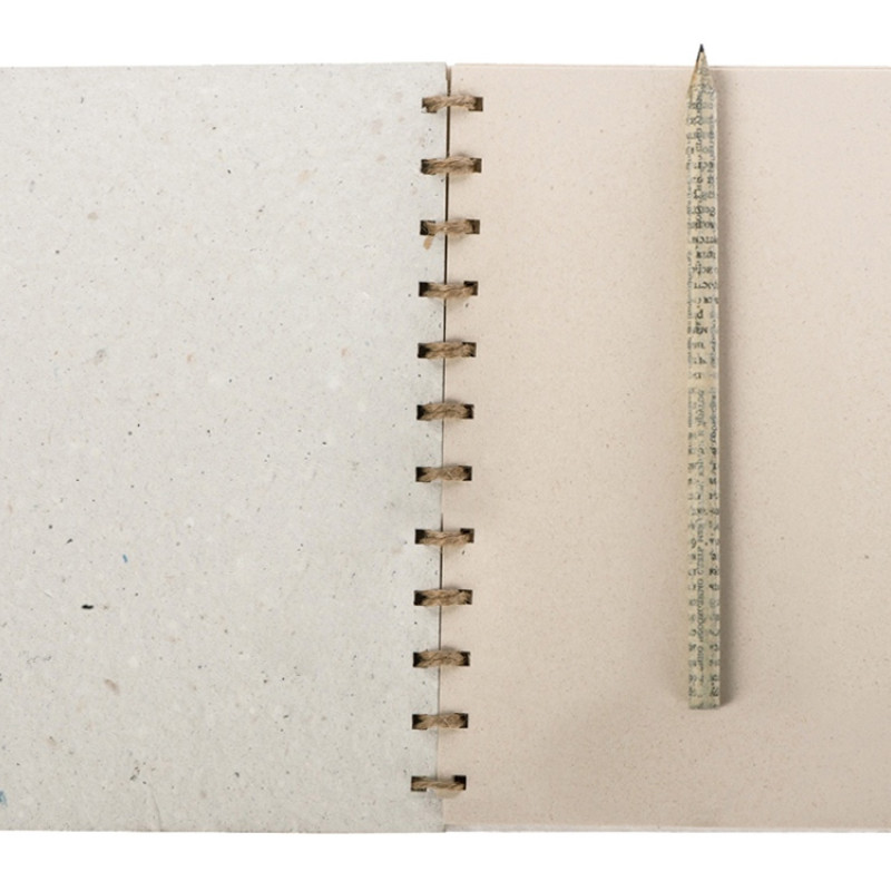 Живой блокнот А5 с бумажным карандашом и семенами цветов микс, белый