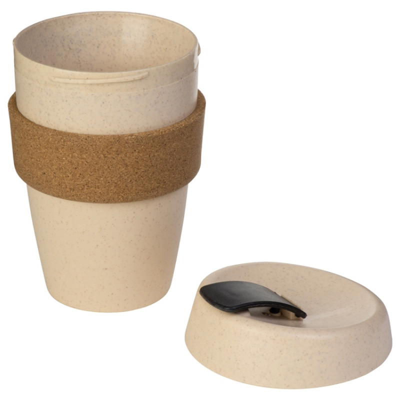 Стакан из пшеничного волокна с двойными стенками "Pino", черный