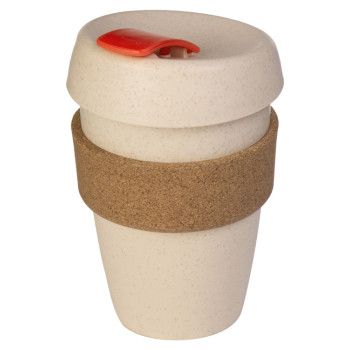 Стакан из пшеничного волокна с двойными стенками "Pino", красный