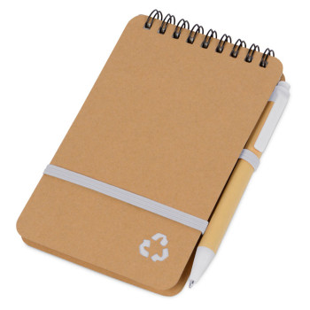 Набор канцелярский с блокнотом и ручкой "Masai", белый