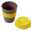 Стакан с силиконовой крышкой "Cafe", желтый