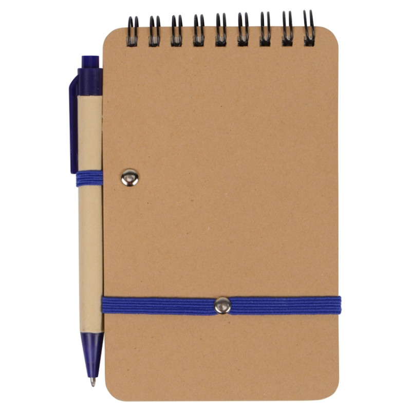 Набор канцелярский с блокнотом и ручкой "Masai", 70 л. нелинованных, синий