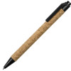 Ручка из пробки и переработанной пшеницы шариковая "Evora", пробка/черный