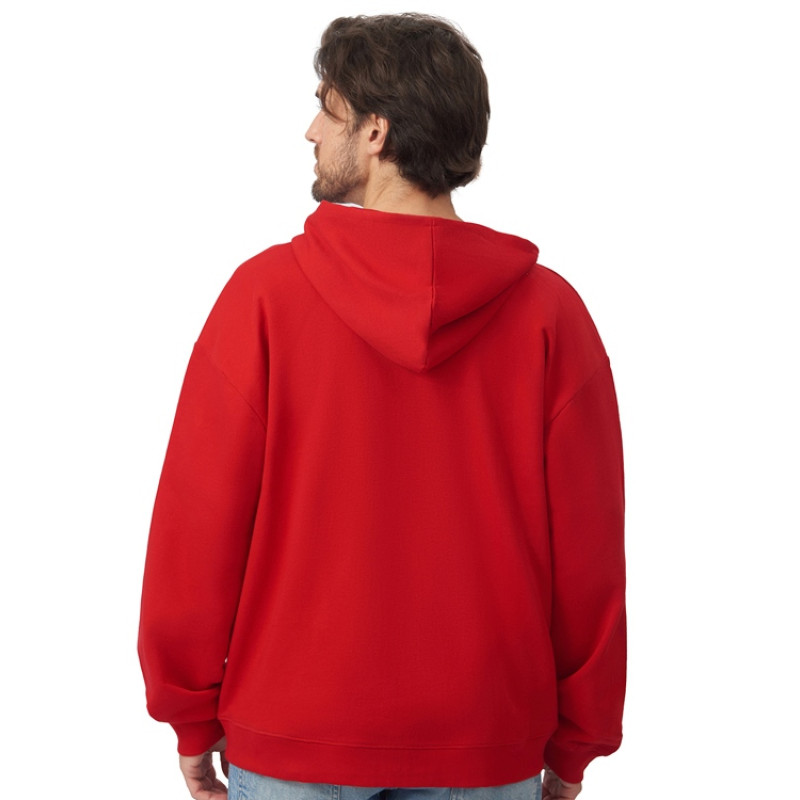Толстовка оверсайз с капюшоном на молнии «Monaco», красный