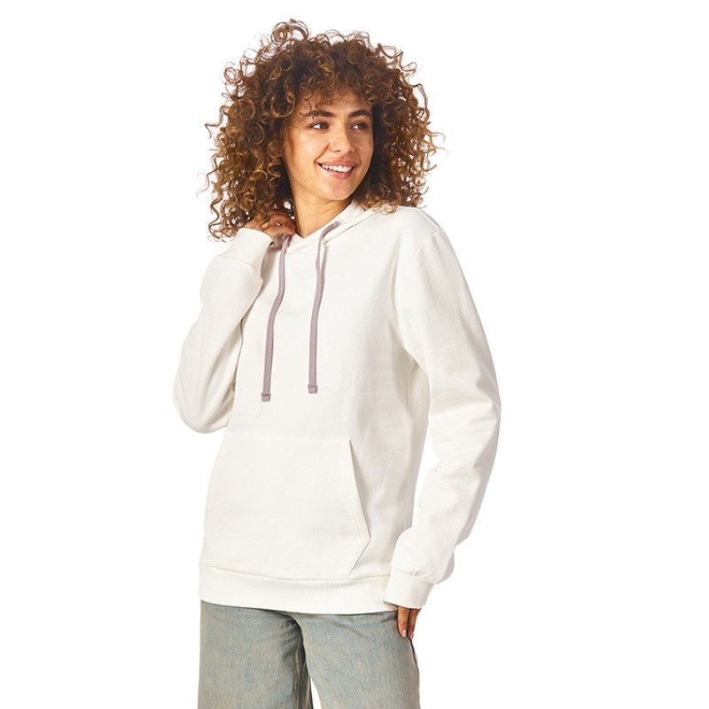 Толстовка унисекс "Stream" с капюшоном, белый