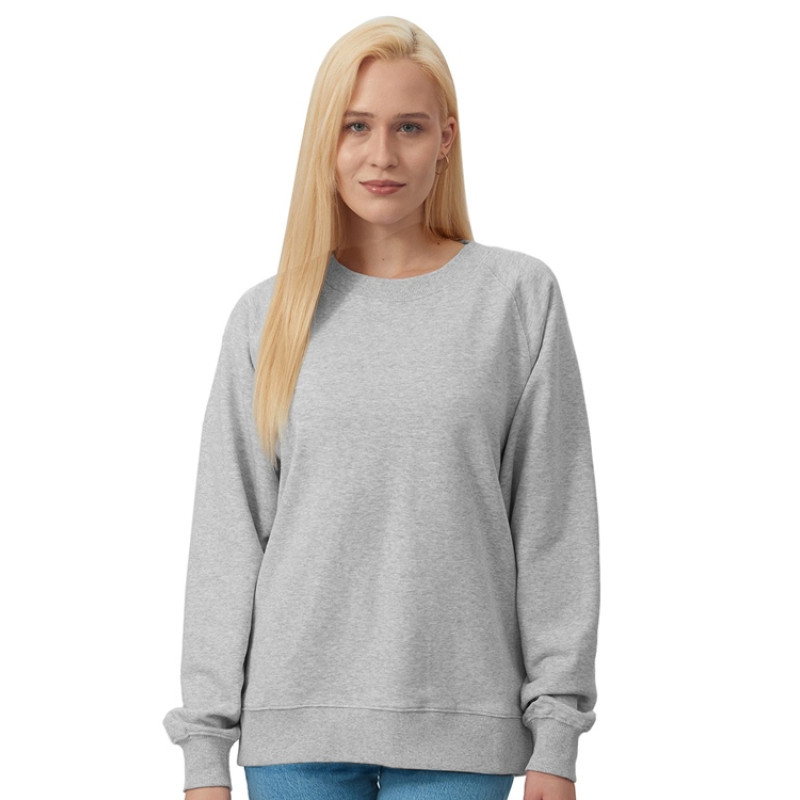 Свитшот оверсайз с рукавом реглан «Belgrade», унисекс, серый меланж